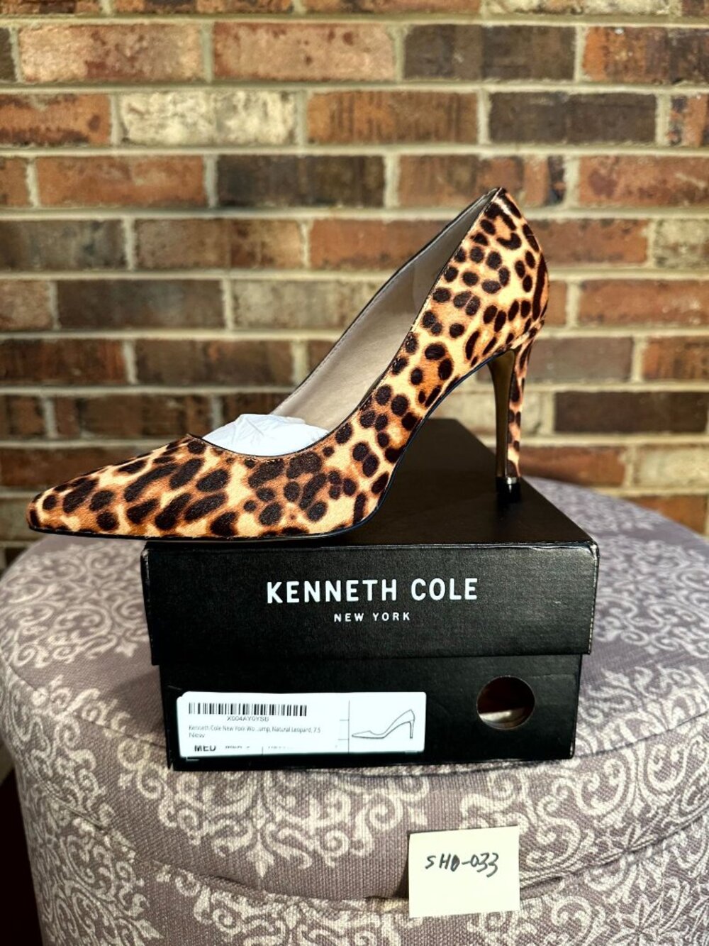 Kenneth Cole New York Women's Riley 85 Stiletto Pump Natural Leopard Size 7.5M - Picture 4 of 4